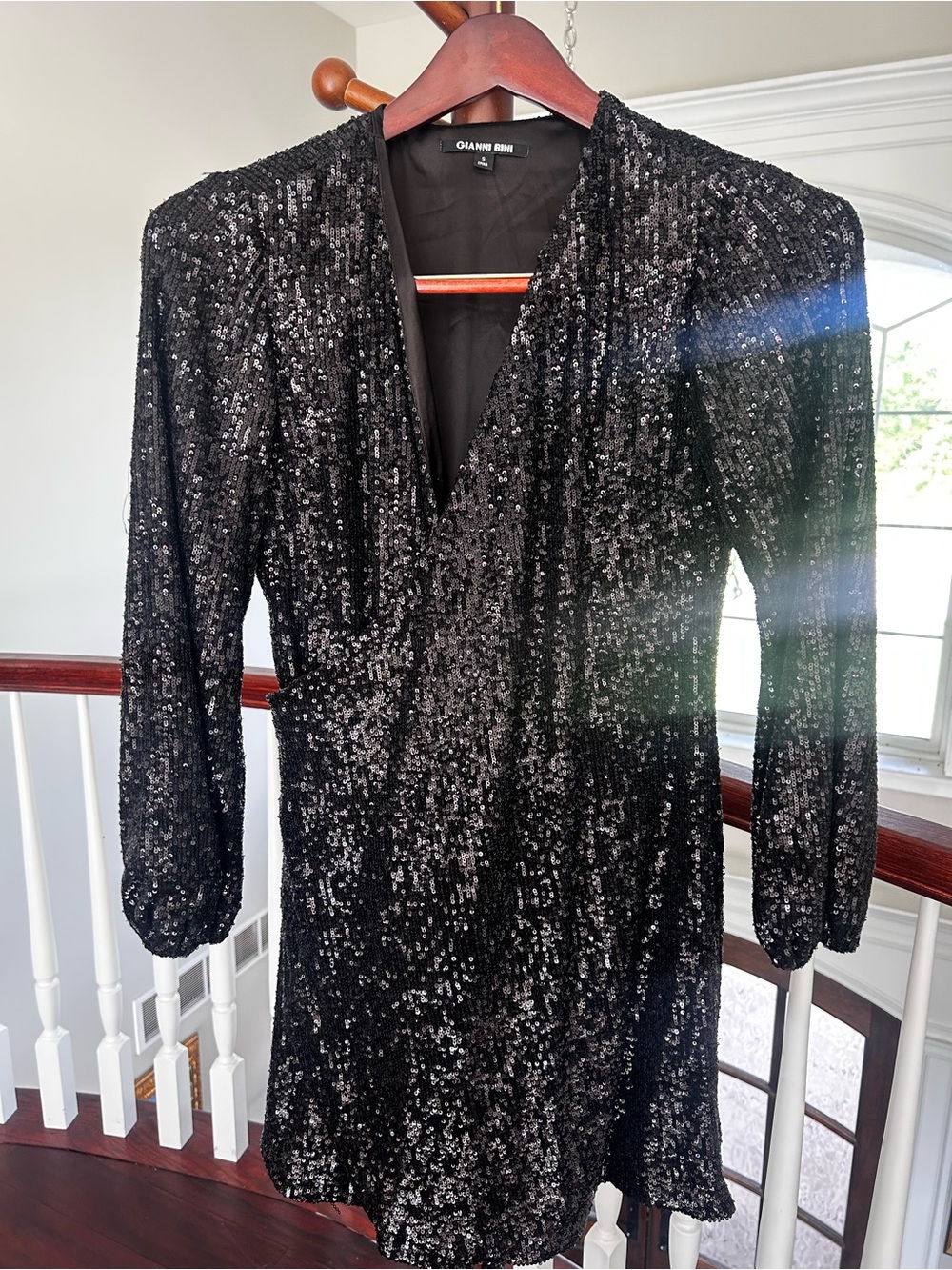 Gianni Bini Black Sequin Mini Dress